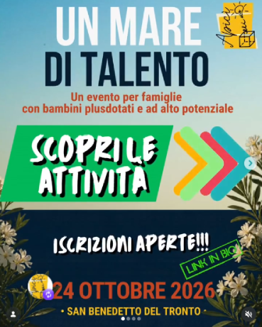 Locandina eventi 24.10.26 apertura iscrizioni